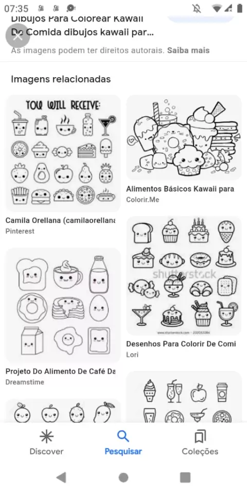 Desenho para colorir de comida kawaii · Creative Fabrica