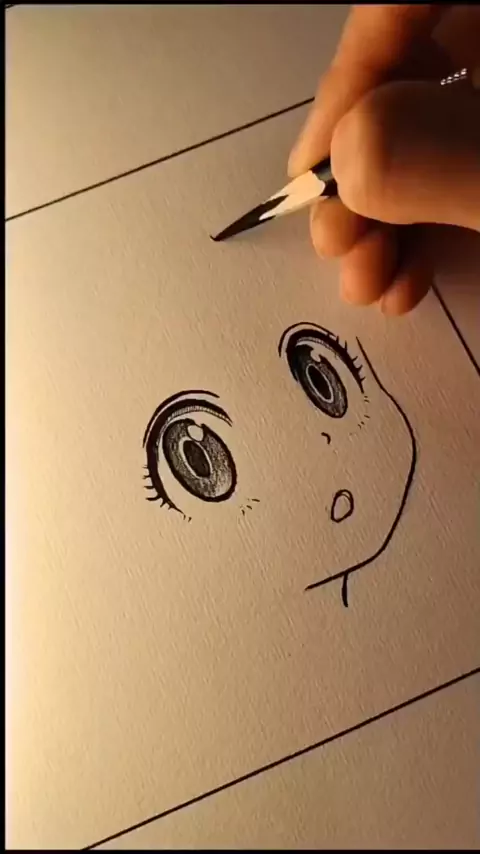 Como eu faço desenho de rosto estilo anime passo a passo #art #desenho