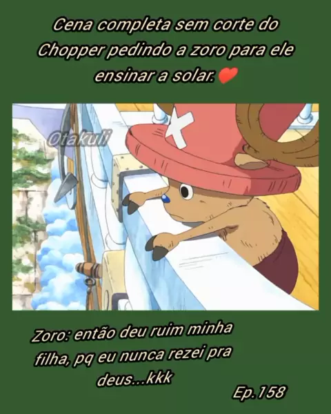 O ZORO É PAI DO CHOPPER COM CERTEZA 😎 - One Piece Dublado