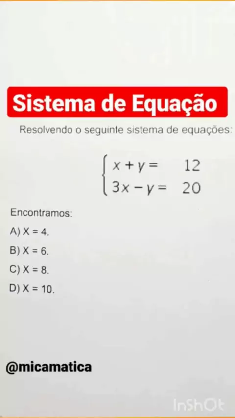 Equação do 1° grau! #Matemática #enem #concursos