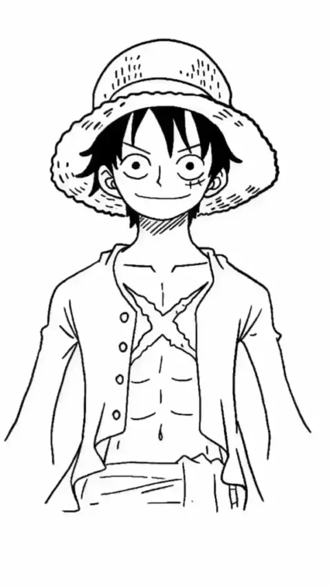 COMO DESENHAR O LUFFY DO ANIME ONE PIECE 