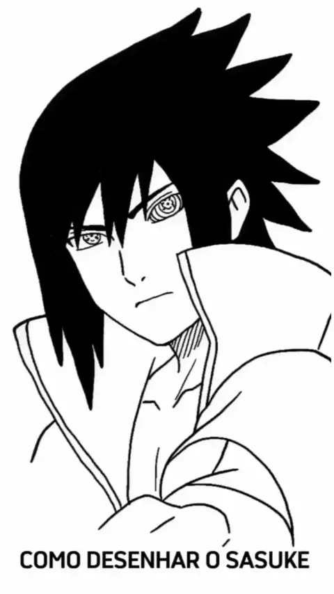 Como DESENHAR o SASUKE passo a passo - Como DIBUJAR a SASUKE paso a paso -  DRAWING SASUKE - NARUTO 