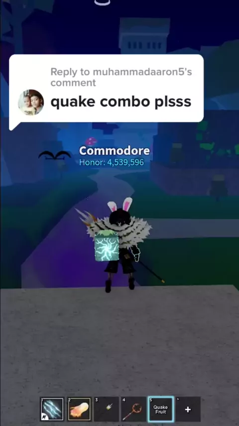 Combo fácil de QUAKE e GODHUMAN no Blox Fruits 