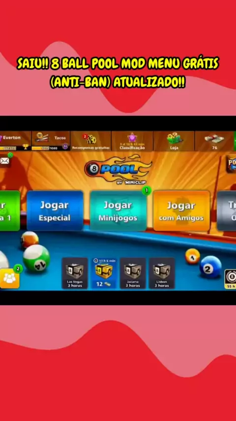 8 Ball Pool - Novo Hack de Tabela (Mod Menu) 