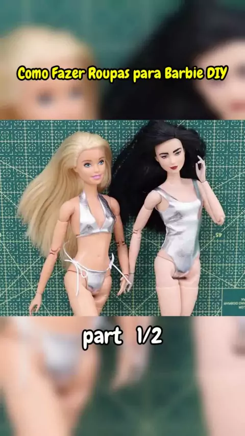 Tutorial Como Fazer Roupa de Academia Para Bonecas Barbie