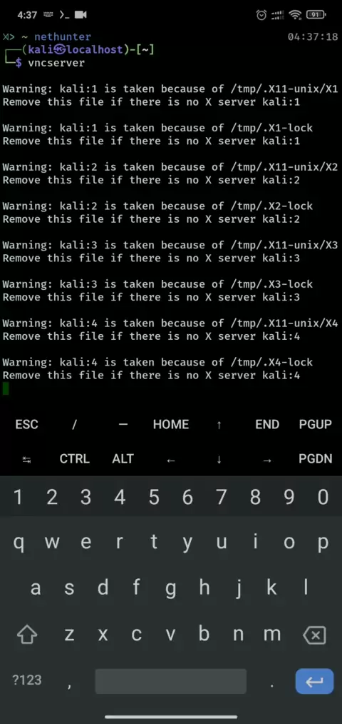 Kali Linux rodando no celular-> 