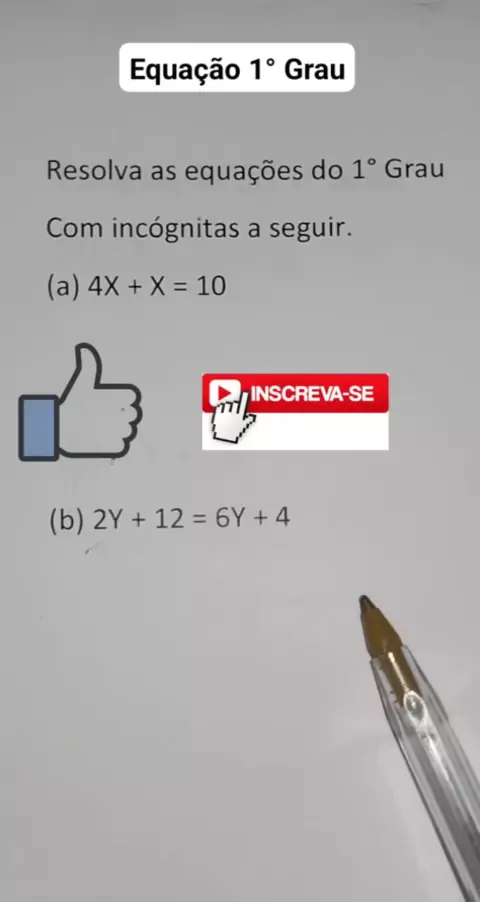 Equação do primeiro grau #math #matematica #equacao1grau