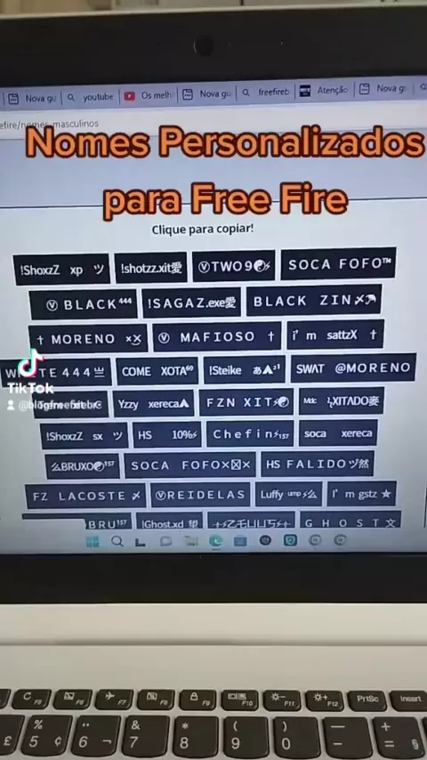 nomes xitados para free fire