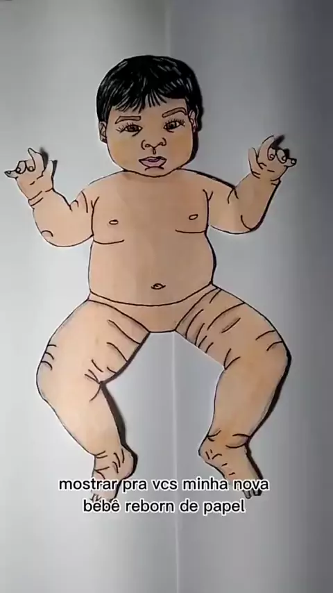 BEBÊ REBORN DE PAPEL  Como eu fiz minha Bebê Reborn de papel