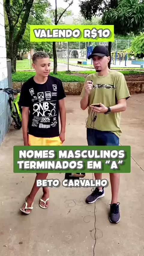 NOMES MASCULINOS TERMINADOS EM A 