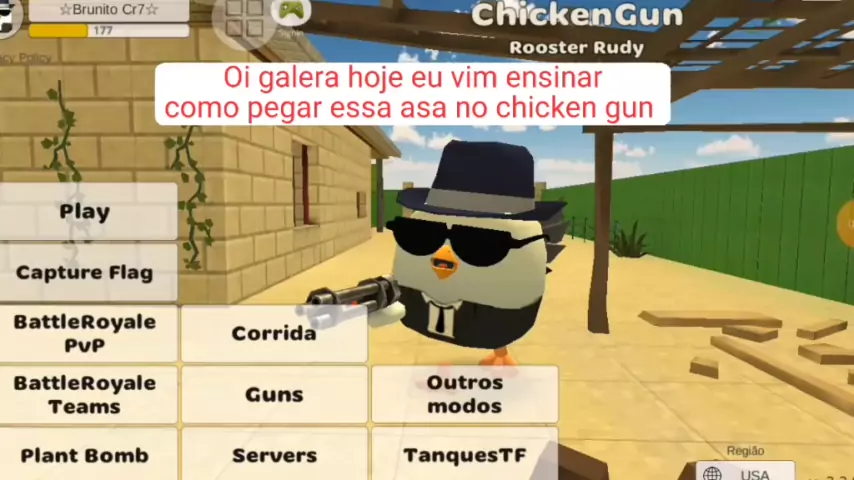 menu chicken gun