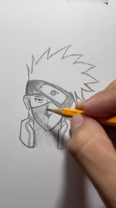 como desenhar o kakashi hatake do anime naruto clássico