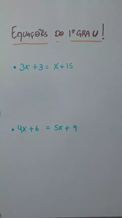 Equação do 1º grau #math #matematica