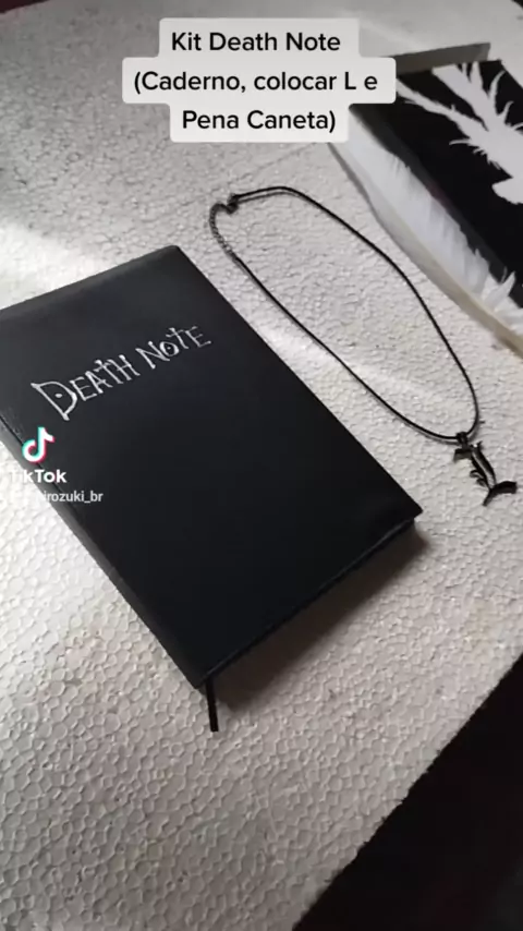 Caderno Death Note Com Caneta Pena