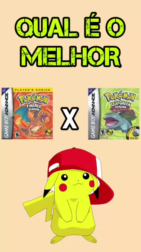 O melhor time pra zerar Pokémon Fire Red é Leaf Green de GBA Android e