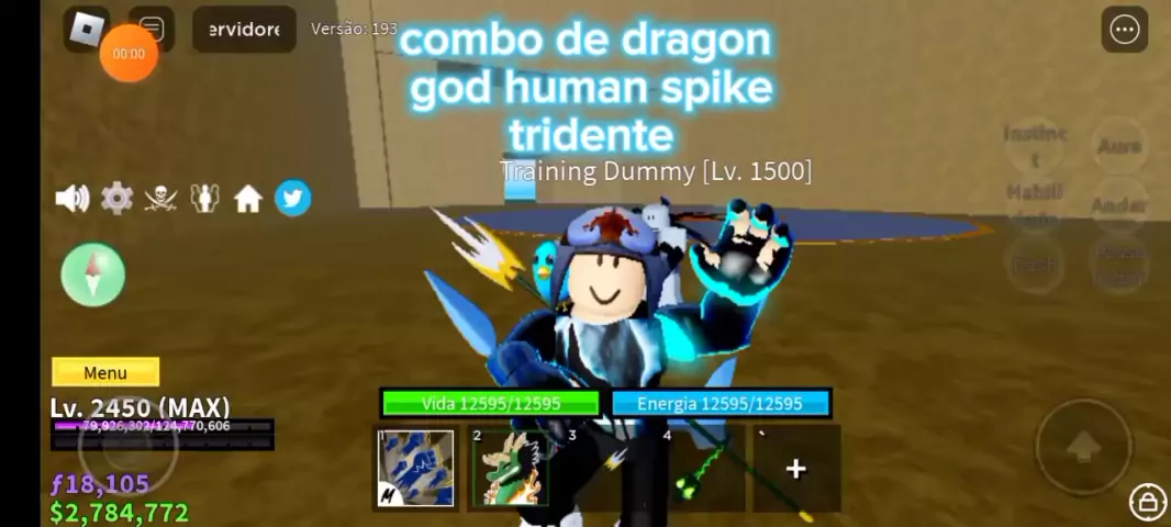 Godhuman + Light + Spikey Trident ONE SHOT Combo