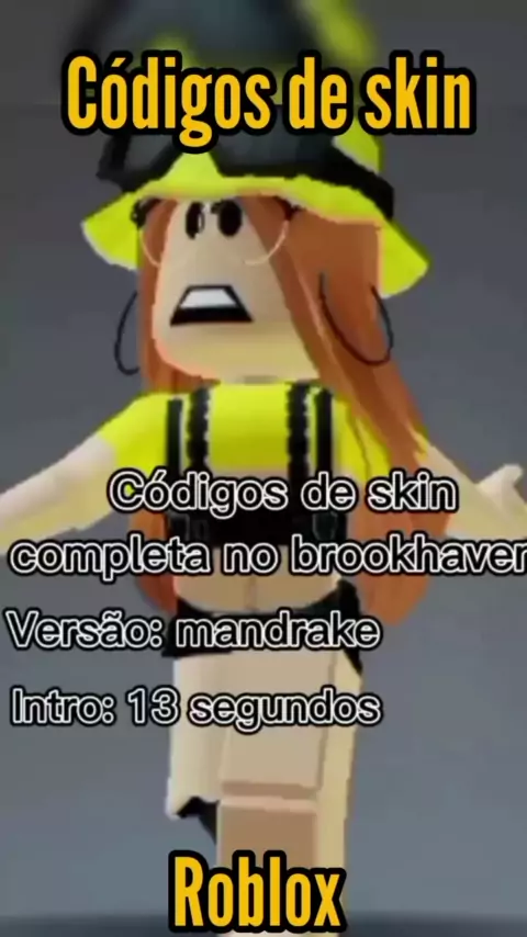 códigos de skin de mandrake no roblox feminina