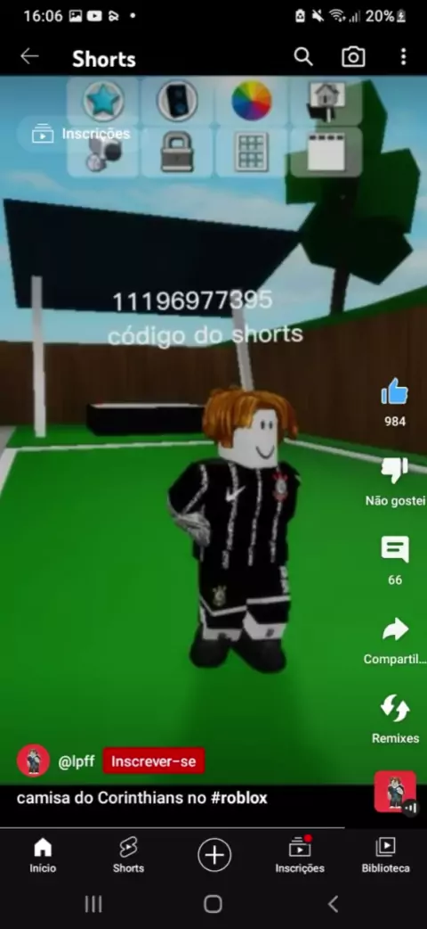 Corinthians t shirt roblox