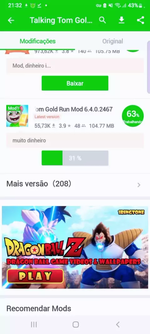 Talking Tom Corrida do Ouro sem pegar ouro, no coin no jogo do tom