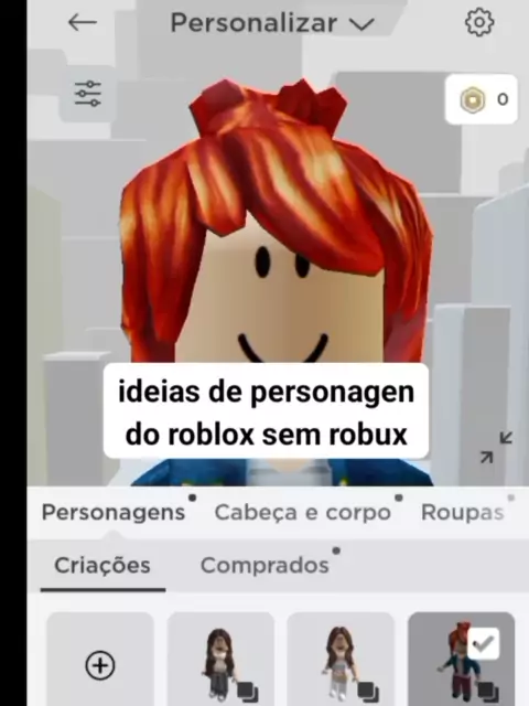 Personagem roblox com robux