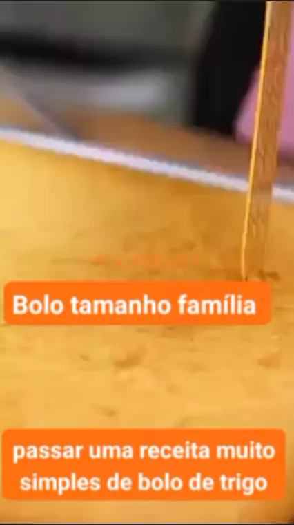 BOLO SIMPLES DE TRIGO FOFINHO TAMANHO FAMÍLIA