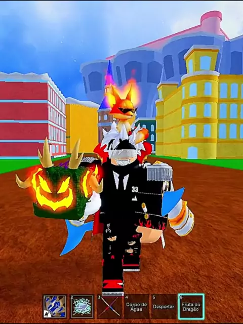 Despertei a FRUTA MAGMA agora ando na água e VOO no Blox Fruits do Roblox 