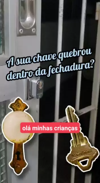 A chave quebrou na fechadura. O que fazer?