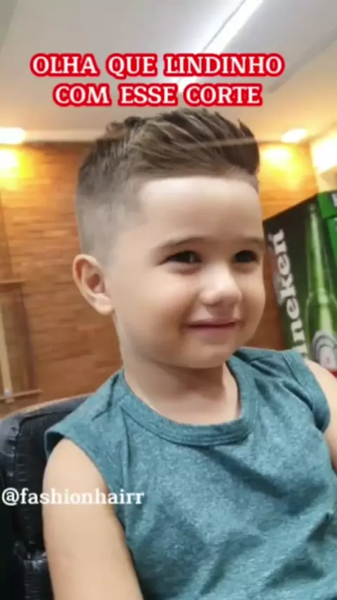 corte de cabelo masculino infantil com raio