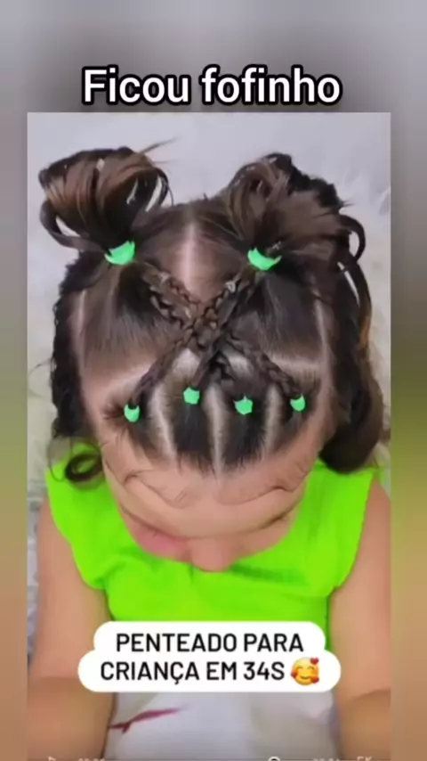 Penteado infantil simples para cabelo cacheado I Sr e Sra martinez