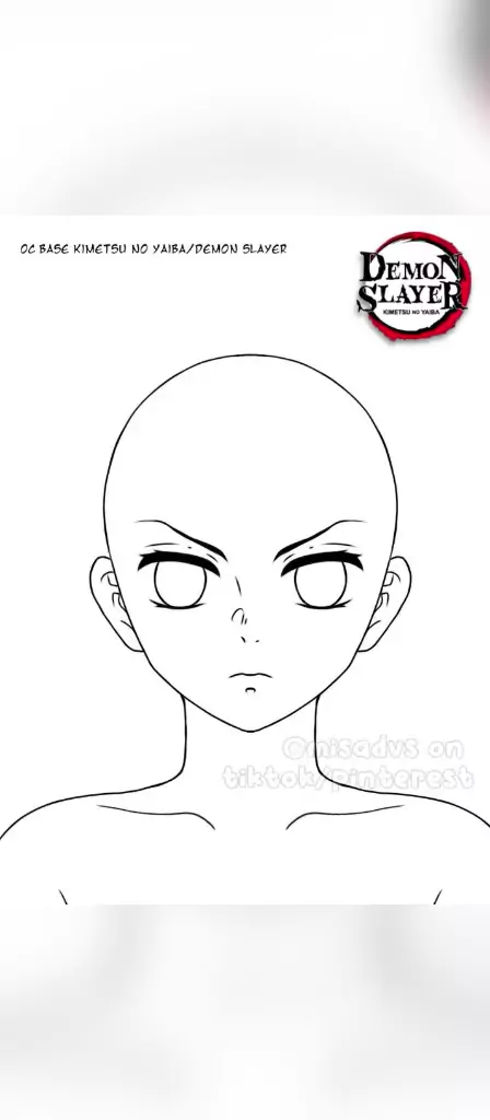 Demon slayer( Kimetsu no Yaiba)Base in 2023  Drawing base, Anime boy base,  Anime girl base