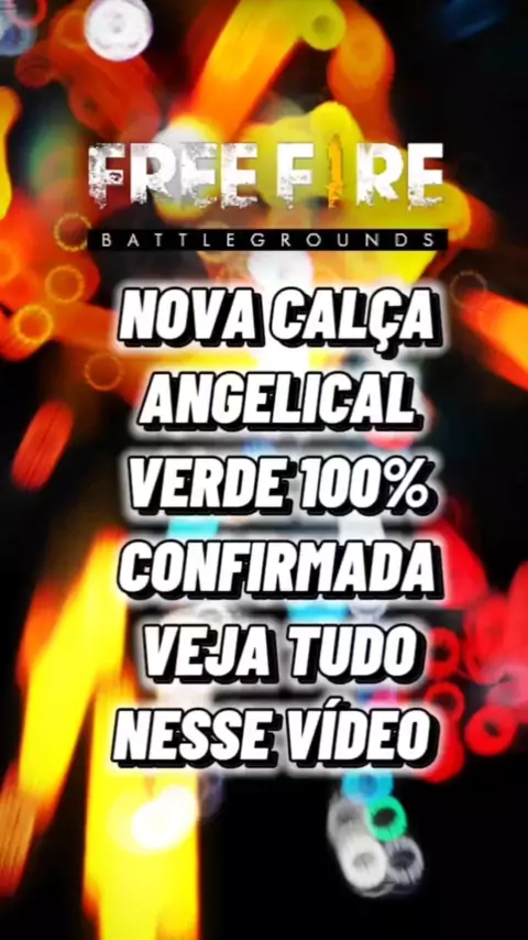 NOVA CALÇA ANGELICAL VERDE NO FREE FIRE #freefire #garenafreefire