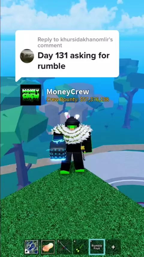 The Best Rumble Fruit Showcase And Pvp Combo In Blox fruit At Roblox 