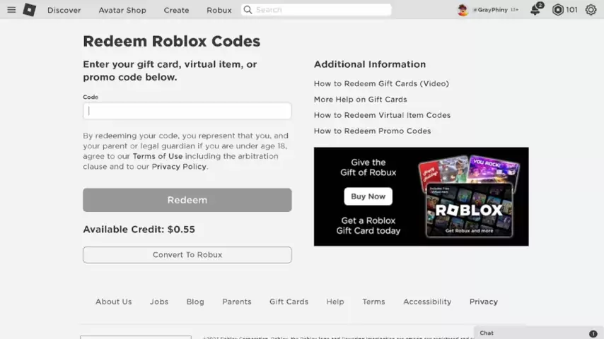 roblox redeem promo codes 2022