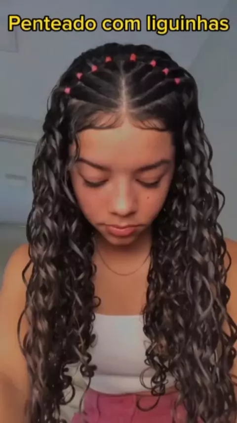 PENTEADO INFANTIL FÁCIL COM LIGUINHAS: COMO FAZER PENTEADO SIMPLES DE  CRIANÇA COM TRANÇAS 