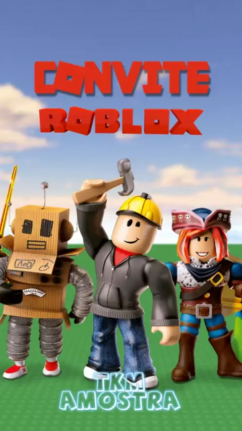 Convite Animado (VÍDEO) para aniversário ROBLOX (GAME JOGO )