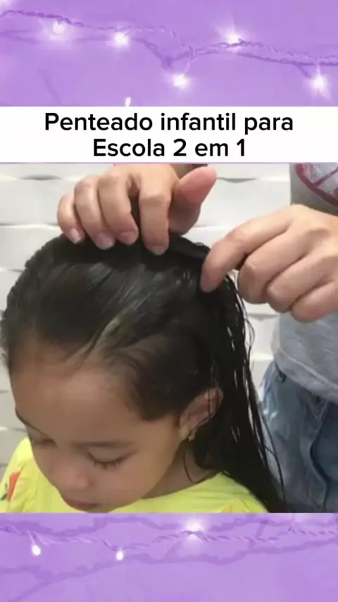 penteado infantil para escola