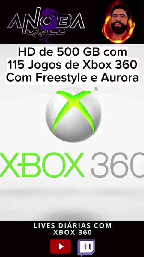 HD de 500 GB com Freestyle e Lotado de jogos para Xbox 360