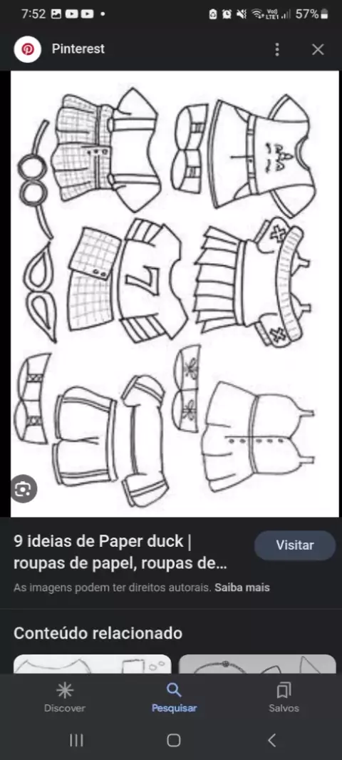 paper duck roupas para imprimir pinterest