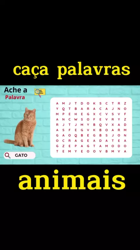 ANIMAIS! VAMOS BRINCAR DE CAÇA-PALAVRAS? KIND 3