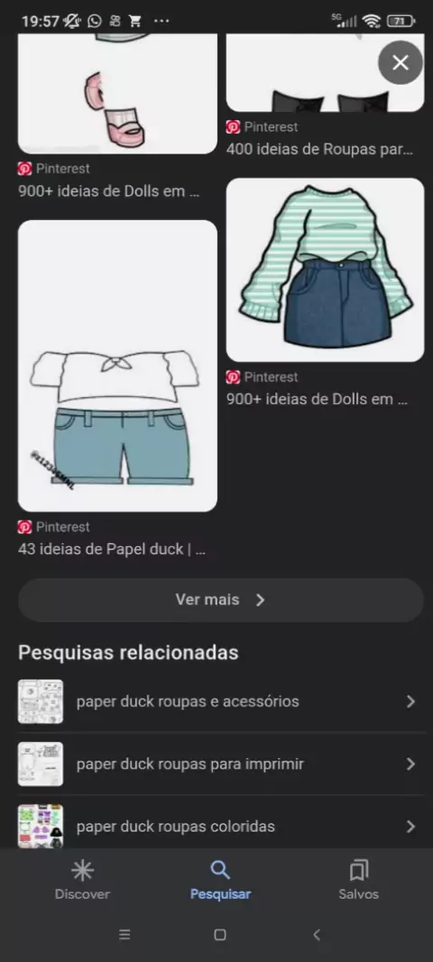 roupas para paper duck