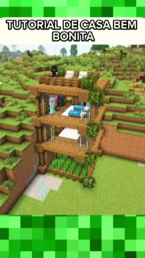 casa bonita de madeira do minecraft