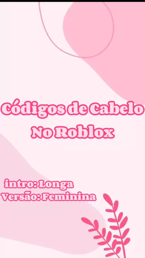 roblox brookhaven cabelo codigo