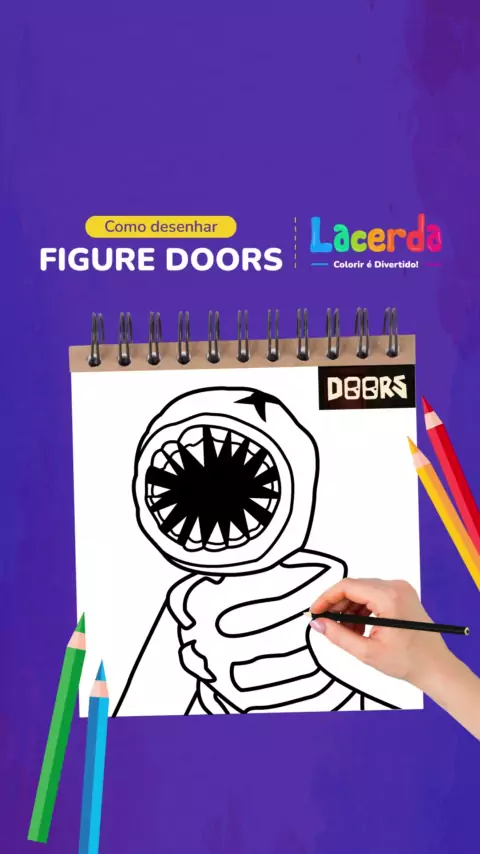 Desenho de Glitch Doors Roblox para colorir – Se divertindo com
