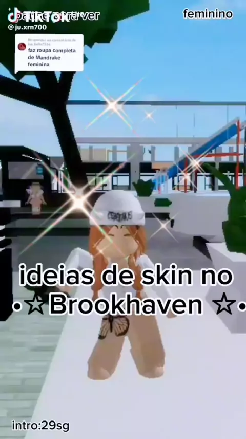 ideias de skin para o brookhaven, versão Mandrake feminino, espero que