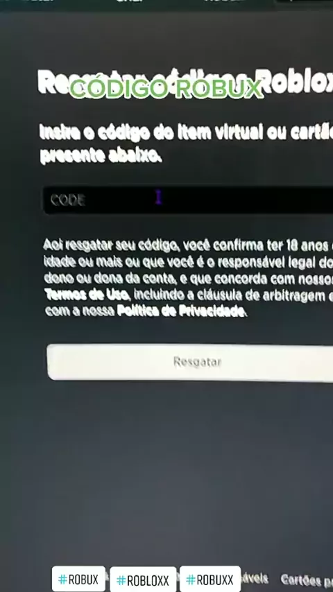 codigo do roblox atualizado