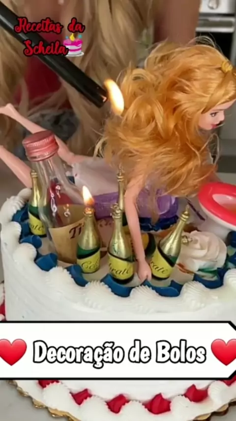 Topo de bolo - Barbie Cachaceira