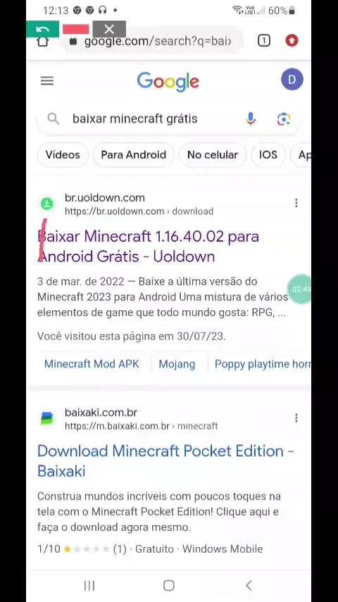 COMO BAIXAR MINECRAFT DE GRAÇA no CELULAR EM 2022 ⚡ VERSÃO ATUALIZADA!!! 