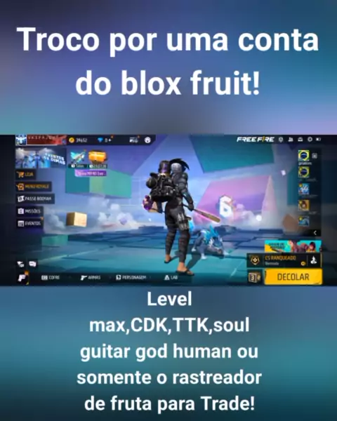 Contas Blox Fruits: Nível Max + God Human + Sourl Guitar!