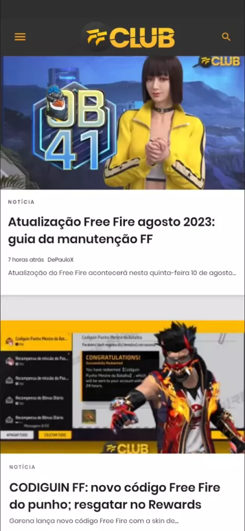 código para pegar a nova skin no free fire 2023