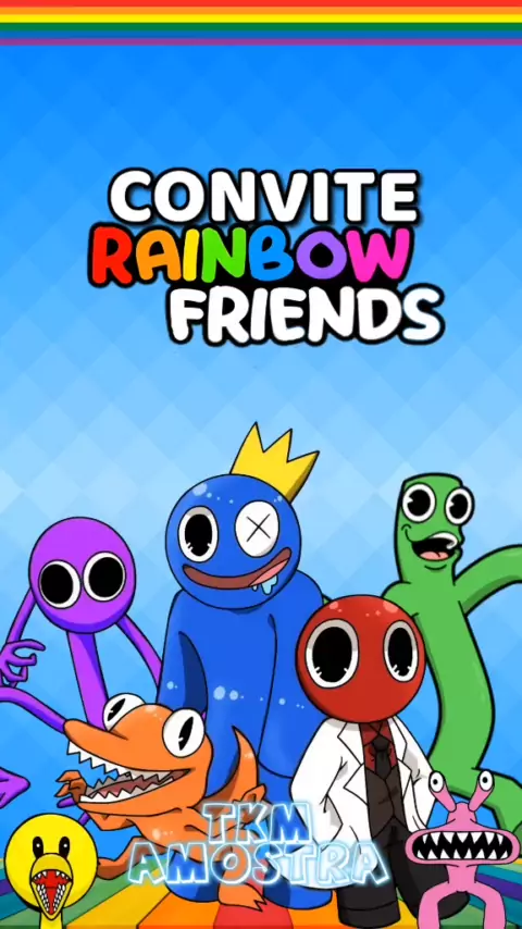 Convites Rainbow Friends convites